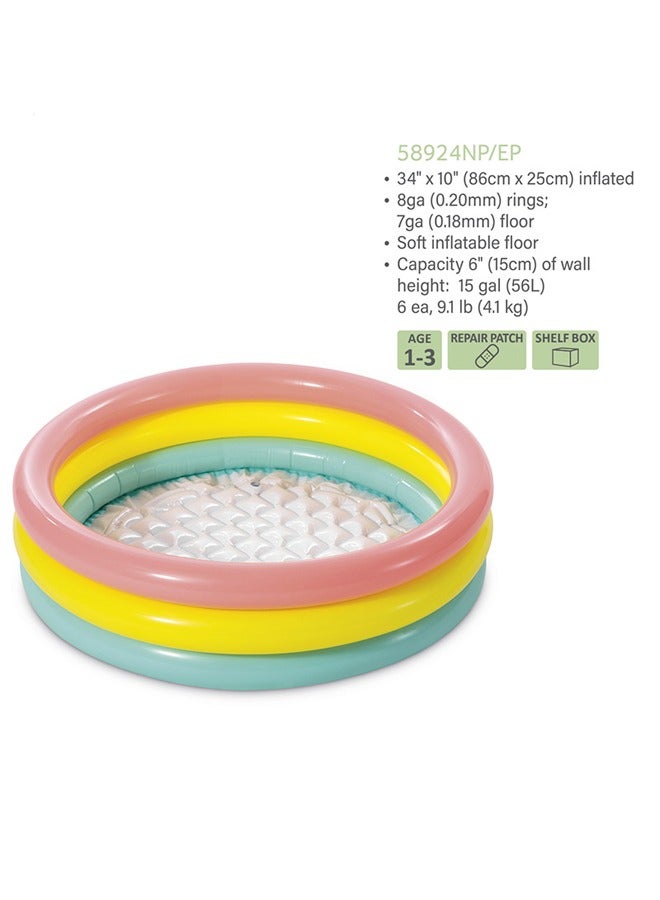 Sunset Glow Inflatable Pool  Safe & Colorful Pool for Toddlers and Kids- Assorted styles - Image 1