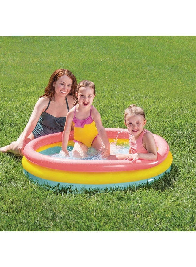 Sunset Glow Inflatable Pool  Safe & Colorful Pool for Toddlers and Kids- Assorted styles - Image 5
