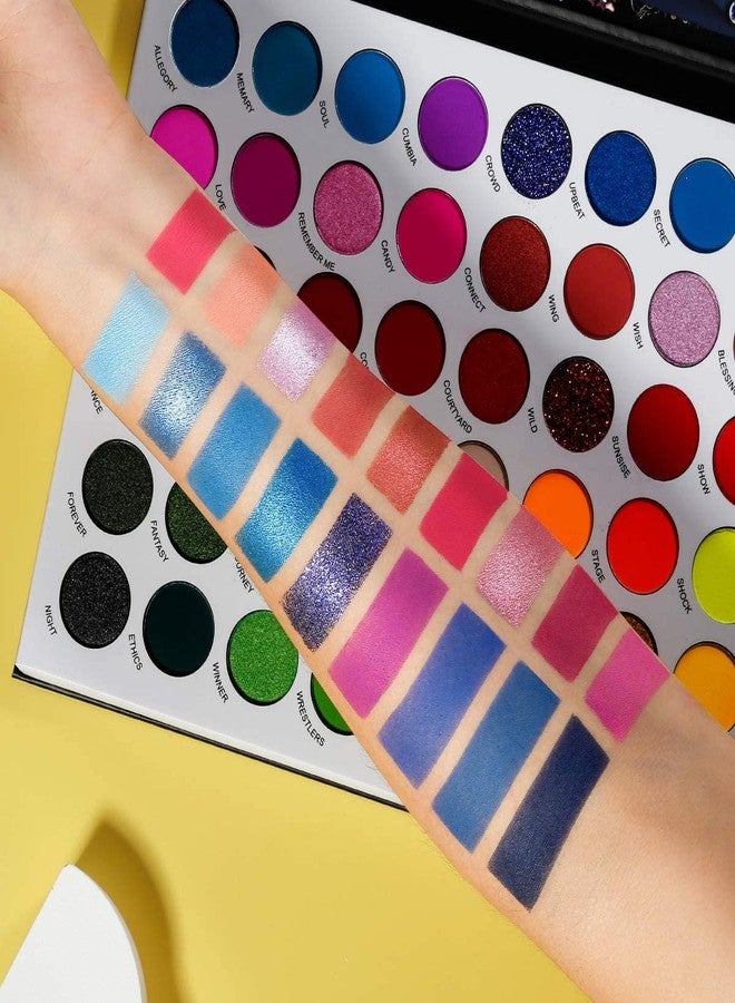 VBA Makeup Pallet Glitter Eye Shadows Palette Professional 54 Color Board 300 g (MULTICOLOR) - Image 2