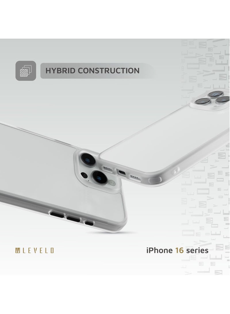 LEVELO iPhone 16 Pro Case Full-coverage Phone Case Military-Grade Drop Protection iPhone 16 Pro Cover Delay Yellowing Wear-resistant Anti Scratch And Fingerprint 16 Pro Phone Case Ultra Slim Extra Raised Edge - Image 4