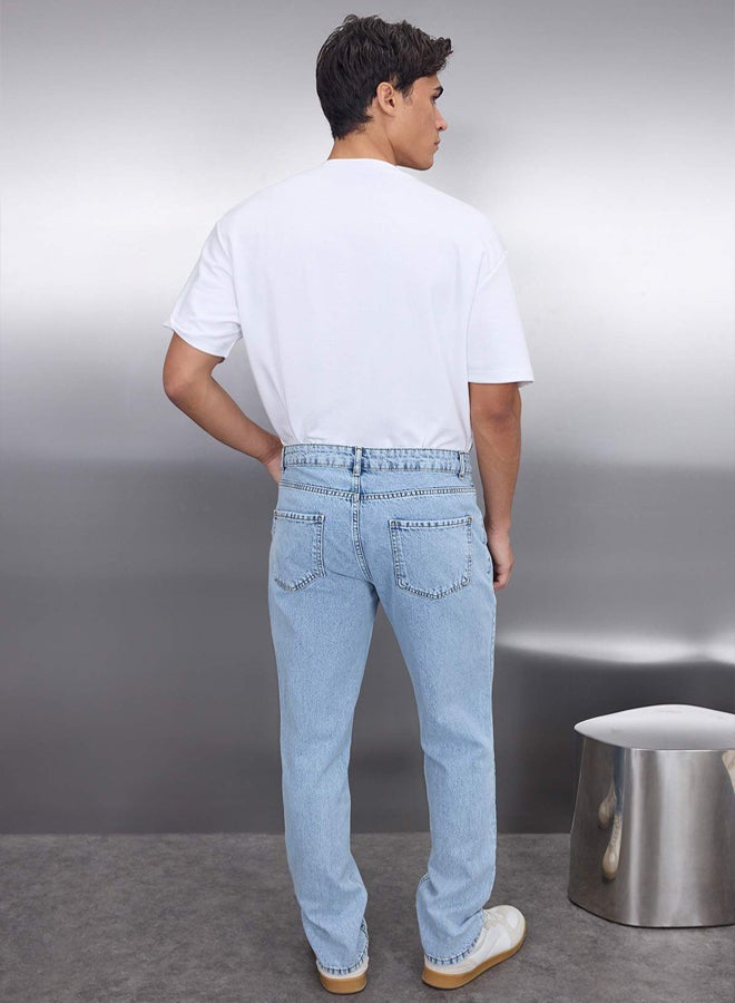 trendyol Blue Regular Fit Jeans Denim Trousers - Image 4