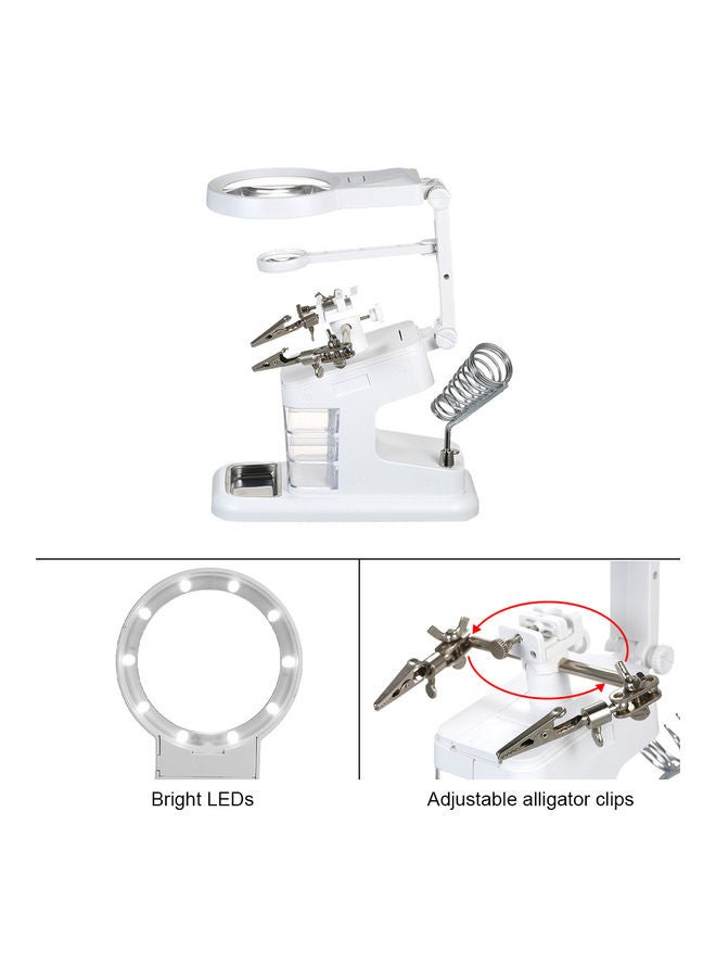 إسكدنيا عدسة مكبرة لسطح المكتب مزودة بإضاءة LED أبيض - Image 3