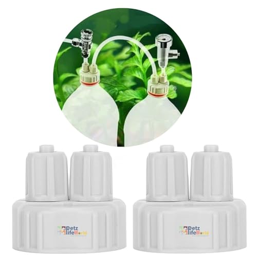 VAYINATO® Planted Aquarium DIY Co2 Generator Quick Twist Bottle Cap 2 Pcs | Suits All Water Bottles | Leakproof by Petzlifeworld - Image 1