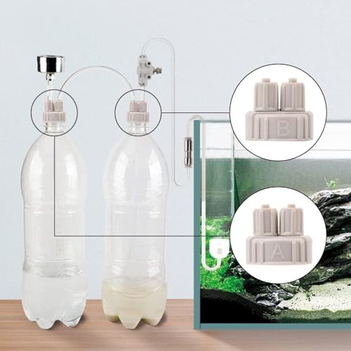 VAYINATO® Planted Aquarium DIY Co2 Generator Quick Twist Bottle Cap 2 Pcs | Suits All Water Bottles | Leakproof by Petzlifeworld - Image 2