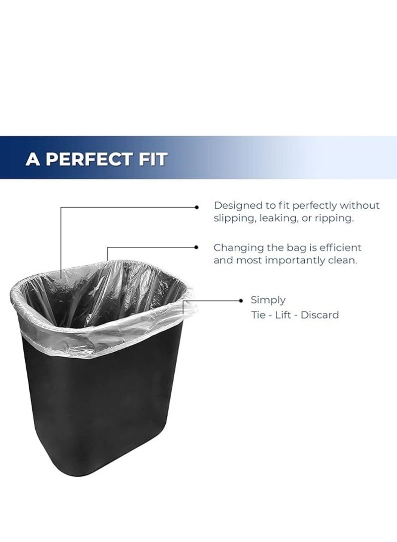 أكياس قمامة شفافة قابلة للتحلل البيولوجي من كريستال، 90 × 110، بولي إيثيلين عالي الكثافة، 30 ميكرون، 14 قطعة - Image 3