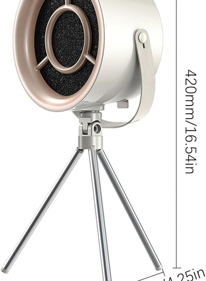 Milky White Rechargeable Low Noise Desktop Extractor Hood Portable For Outdoor BBQ - Image 4