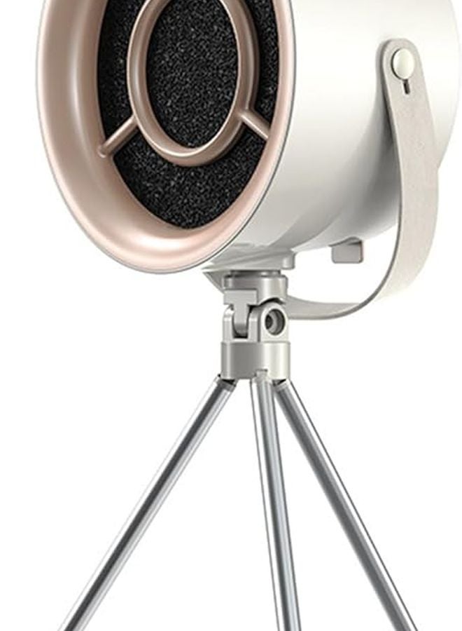 Milky White Rechargeable Low Noise Desktop Extractor Hood Portable For Outdoor BBQ - Image 2