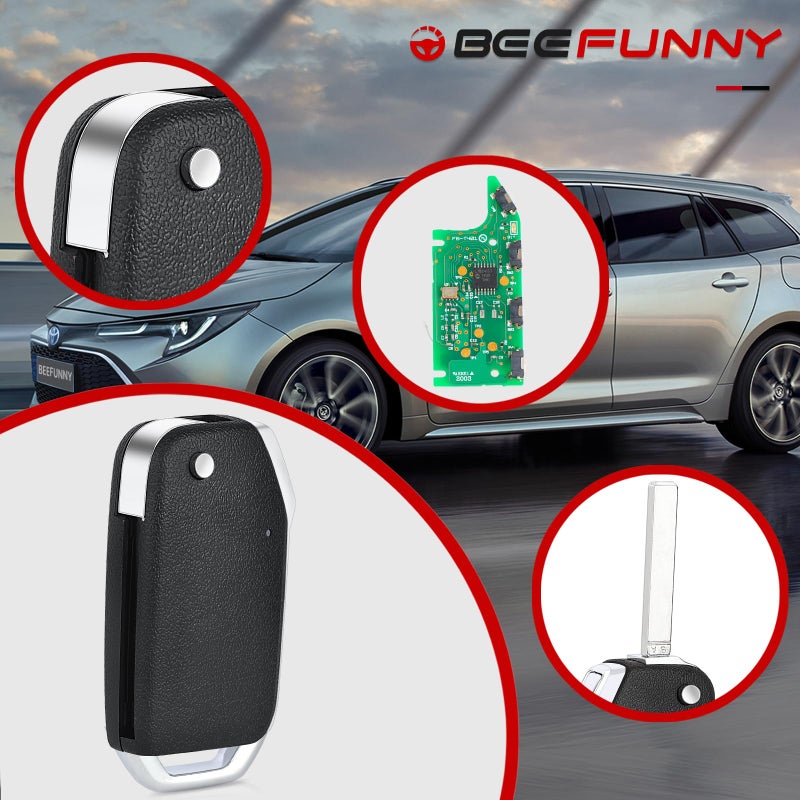 Beefunny Flip Key Fob Replacement for Kia Forte 2019 2020 2021 Remote Control Car Key fob Transmitter 433MHz FCC ID:CQOTD00660 P/N:95430-M6000 - Image 3