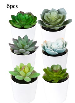 Maston 6Pcs Artificial Succulents, Fake Succulents Decoration, Imitation Succulents, Suitable for Home and Office, Imitation Succulents, Artificial Potted Plants  - Image 1