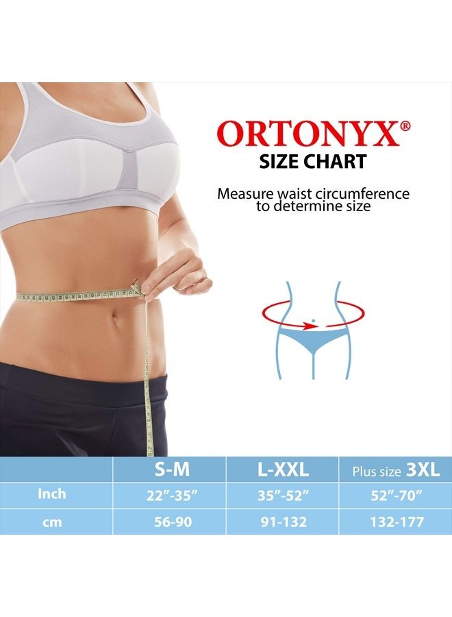 Ortonyx حزام الفتق السري الممتاز للرجال والنساء / 6.25" حزام بطني مع وسادة دعم الفتق - الفتق السري والبطني والعملي وسرة البطن - بيج OX5241-L/XL - Image 4
