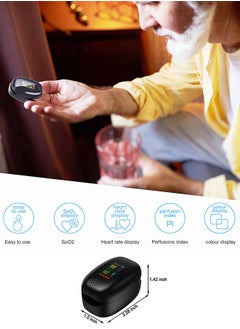 Generic Finger Pulse Oximeter, Oxygen Meter Finger Blood Oxygen Saturation Pulse Monitor  - Image 2