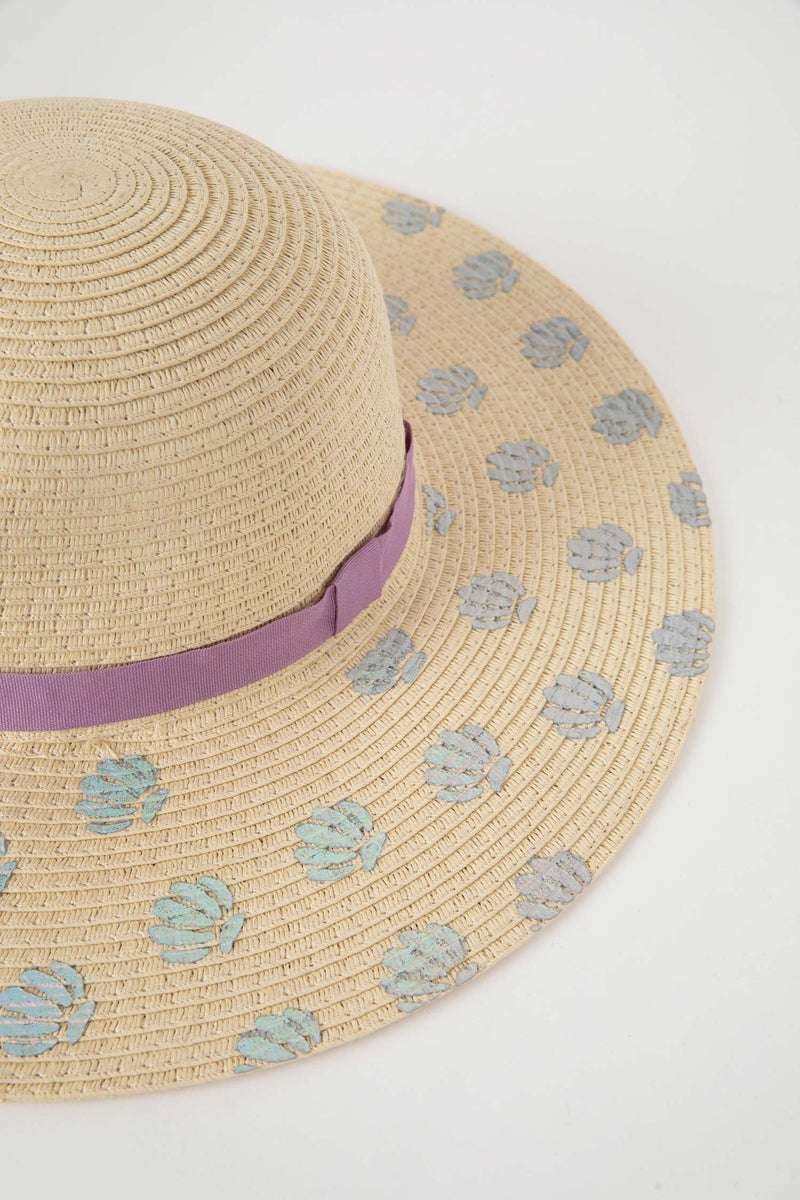 DeFacto Beige Girl Girl Straw Hat Casual - Image 2