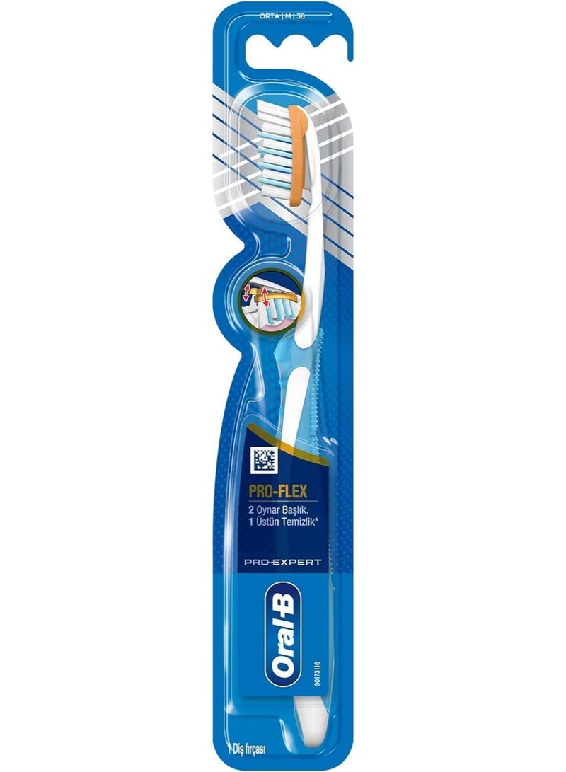 Oral-B Pro-Expert Clinic Line Pro-Flex 38 Medium Manual Toothbrush, Multi-Colored - Image 1