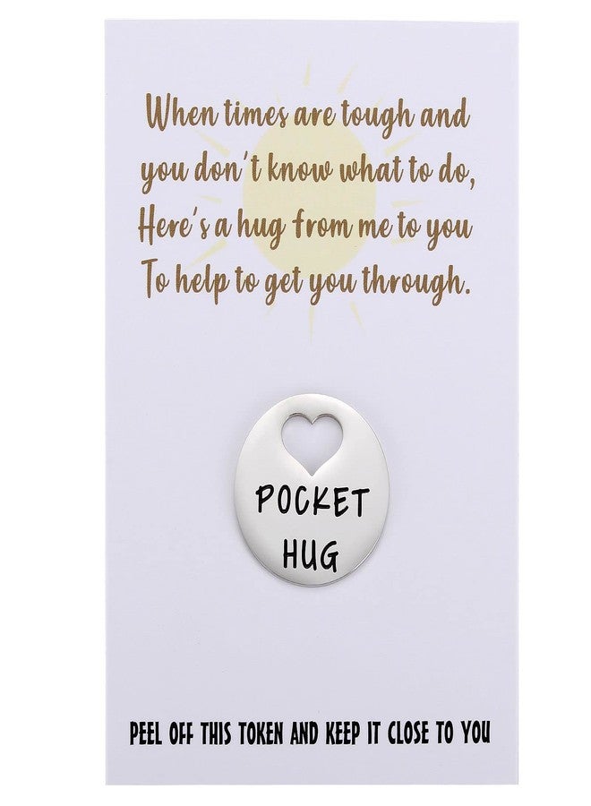 MIXJOY When Times are Tough Little Keepsake Pocket Hug Token & Greeting Card for Friends Family, Positivity Cheer Pick Me Up Mental Health Gift, Think of You Missing You Gift - Image 1