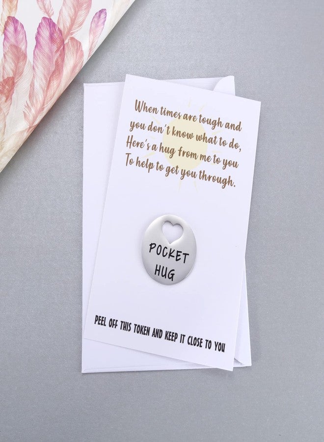 MIXJOY When Times are Tough Little Keepsake Pocket Hug Token & Greeting Card for Friends Family, Positivity Cheer Pick Me Up Mental Health Gift, Think of You Missing You Gift - Image 3