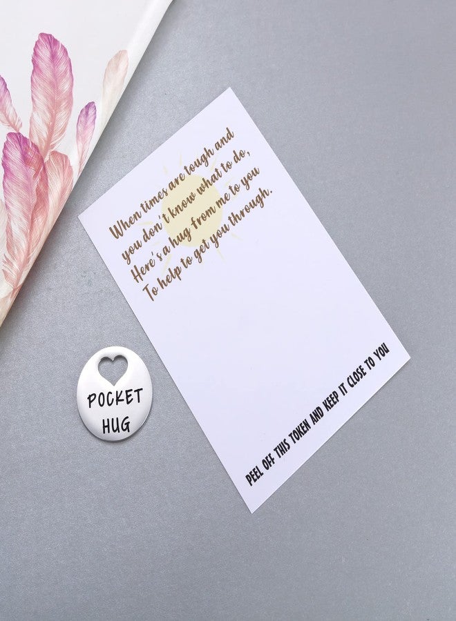 MIXJOY When Times are Tough Little Keepsake Pocket Hug Token & Greeting Card for Friends Family, Positivity Cheer Pick Me Up Mental Health Gift, Think of You Missing You Gift - Image 2