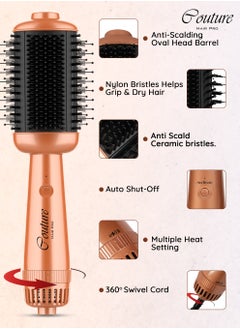 Couture Hair Pro ديو ستايلر بلس 2.0 مزيج من شعيرات النايلون وشعيرات السيراميك - فرشاة ساخنة  - Image 4