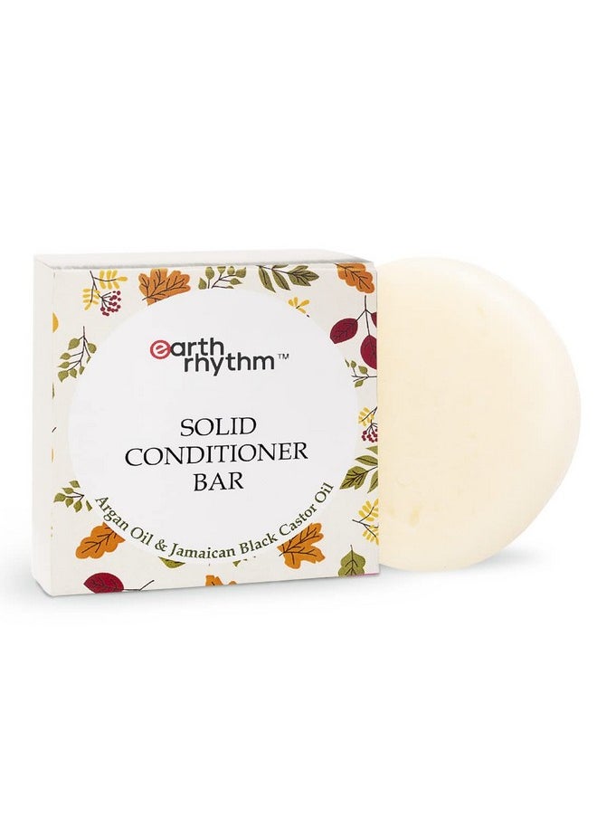 Earth Rhythm - Argan Conditioner Bar Deep Conditions Hair Balance Scalp Ph Levels Prevent Dryness Boost Shine Cardboard Box 80 Gram - Image 1