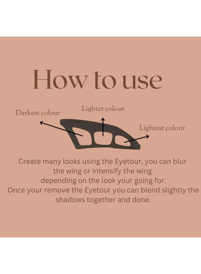 ningnatural أداة ظلال العيون من إيتور، مساعد ظلال العيون، قوالب ظلال العيون للعيون، إيتور صديقتك المتألقة، أداة مكياج إيتور لظلال العيون، مكياج إيتور، قوالب مكياج سريعة 2 قطعة لكل عبوة - Image 2