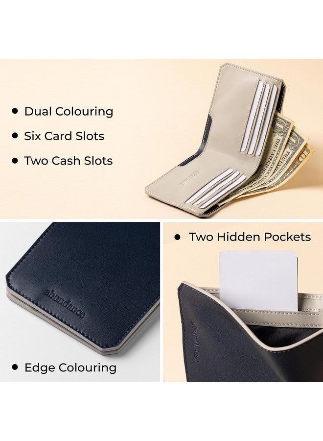 scarters Faux Leather Abundance Wallet For Men | Rfid Protected | Mindful Microfibre | 6 Card Slots & 2 Hidden Pockets | 15 Month Warranty (Deep Blue) - Image 3