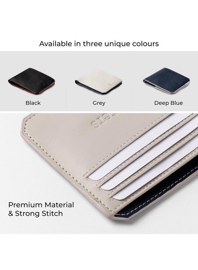 scarters Faux Leather Abundance Wallet For Men | Rfid Protected | Mindful Microfibre | 6 Card Slots & 2 Hidden Pockets | 15 Month Warranty (Deep Blue) - Image 4