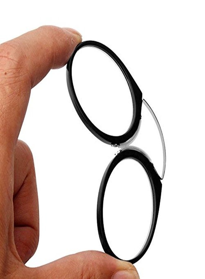 AEC Globus Go Everywhere Unisex Pince-Nez Reading Glasses +2.50 Power Nose-Resting Temple-Free Design Lightweight Full Rim Dual-Tone Frame Portable with Soft Sleeve Case for Men & Women (Mix Colors) - Image 5
