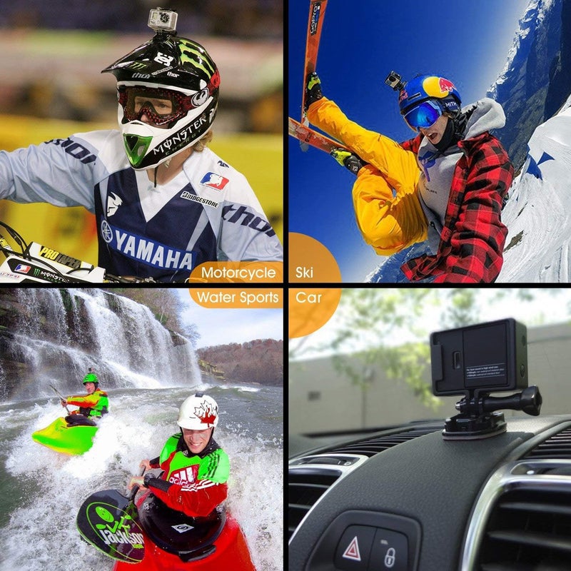 Sametop Helmet Adhesive Sticky Mounts Curved Attachment Flat 3M Mount Compatible with GoPro Hero 13 12 11 10 Max 9 8 7 6 5 4 Session DJI Osmo Action Cameras (6 Packs) - Image 3