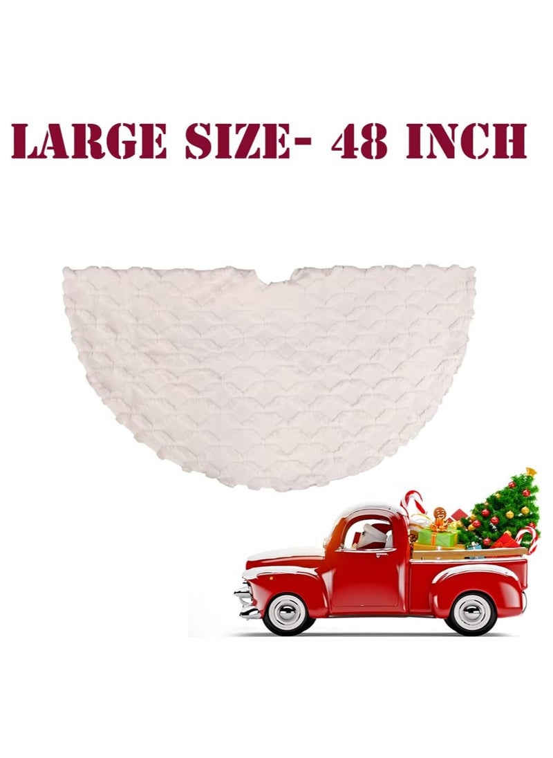 48 Inch Christmas Tree Skirt Faux Fur with Cable Knit Knitted Thick Decoration for Merry Christmas Decorations (C) - pzsku/Z9C153246290359349014Z/45/_/1730793905/2693aada-0f19-4f67-89f9-15ad3b461c05