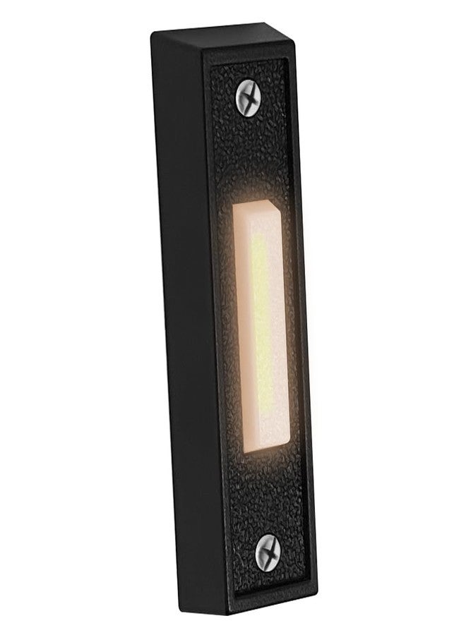 WESUA LED Lighted Doorbell Button Push Switch Wall Mounted For Chime Ring (BLACK) - Image 1