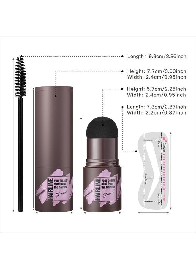 LSxia - Brow Stamp and Eyebrow Stencil Kit, Eye-brow Stamp Waterproof Eyebrow Powder and Eyebrow Shaping Kit, Natural Eye Brow Definer with 10 Brow Stencils for Women Eye Brown Makeup (Light Brown) - Image 1