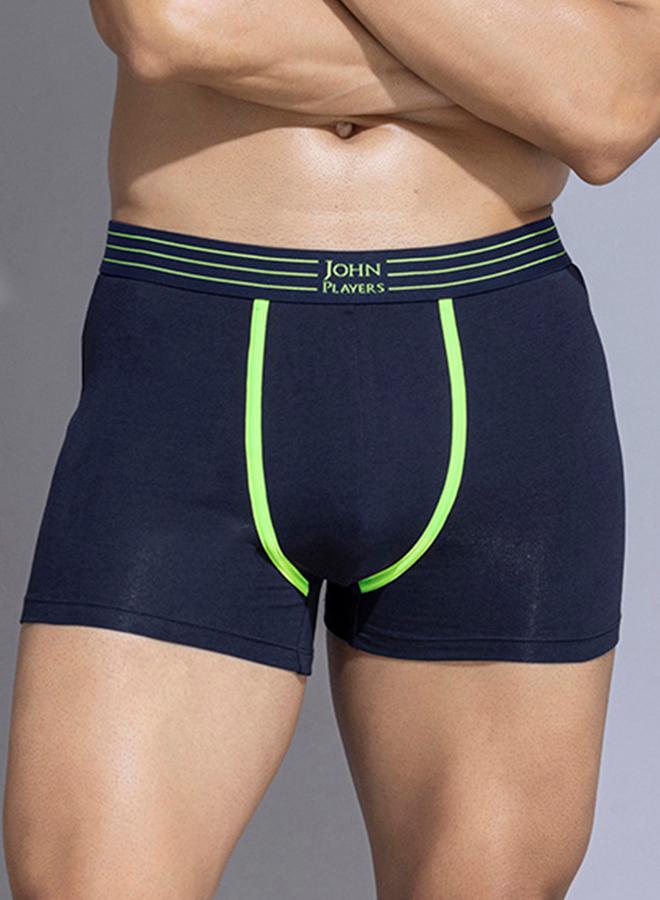 John Players Pack of 2 - Solid Trunks with Striped Waistband - Image 2