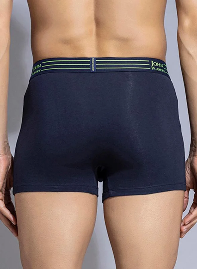 John Players John Player Pack of 2 - Solid Trunks with Striped Waistband