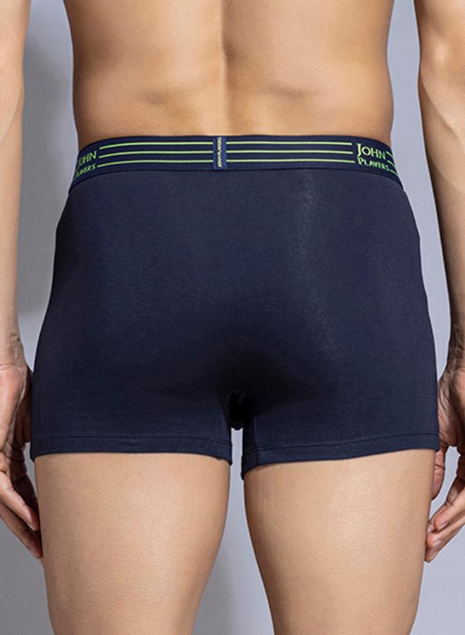 John Players Pack of 2 - Solid Trunks with Striped Waistband - Image 5
