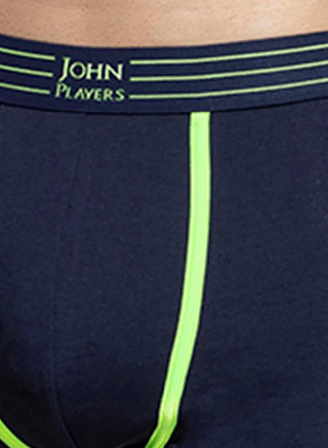 John Players John Player Pack of 2 - Solid Trunks with Striped Waistband