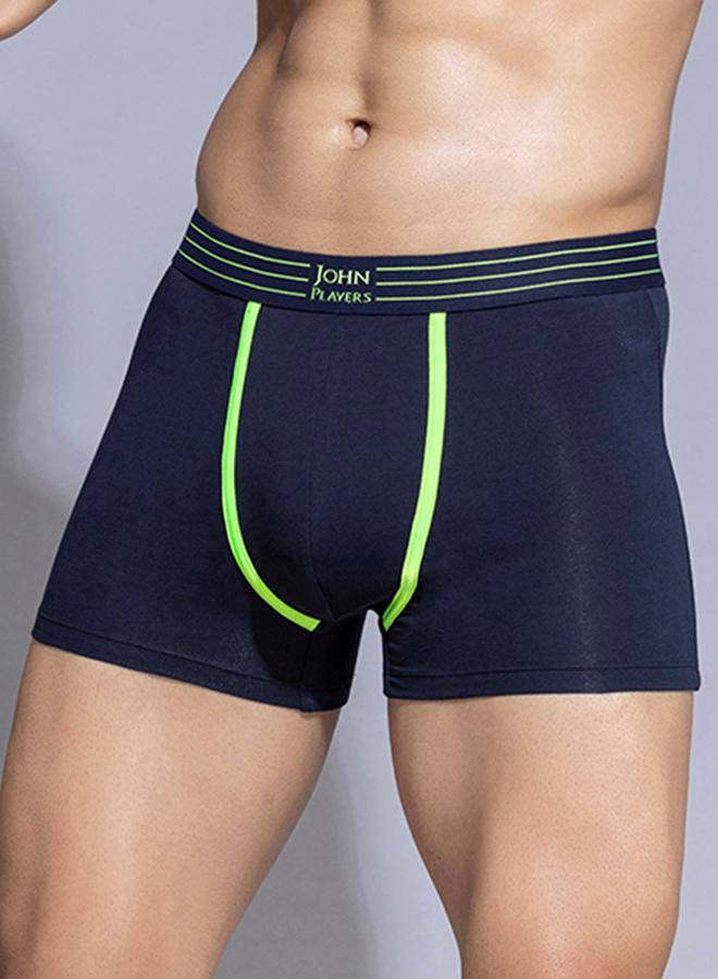 John Players Pack of 2 - Solid Trunks with Striped Waistband - Image 3