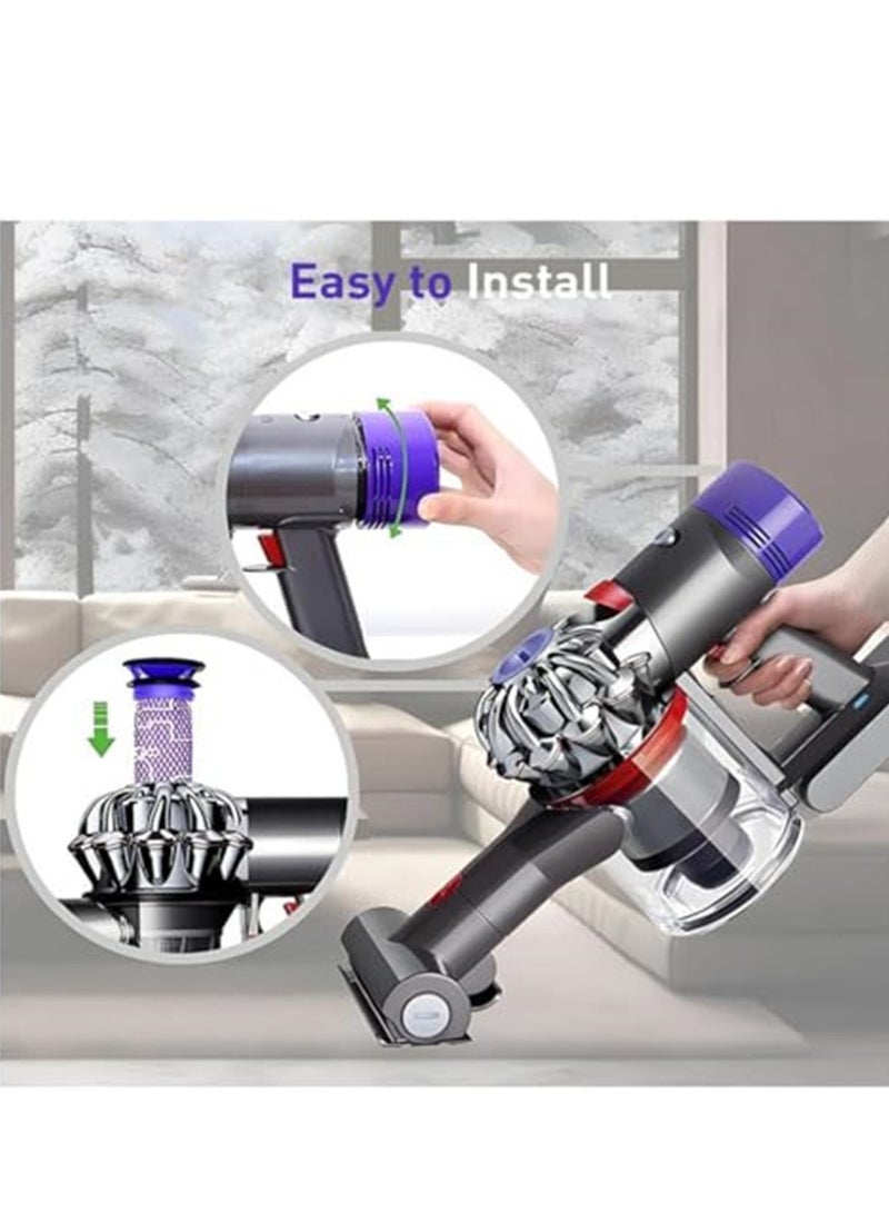 كابتن تيك Vacuum Filter Replacement Kit for Dyson V8 V7 Absolute Animal Motorhead Vacuums 3 HEPA Post Filter u0026 3 Pre Filter - Image 5