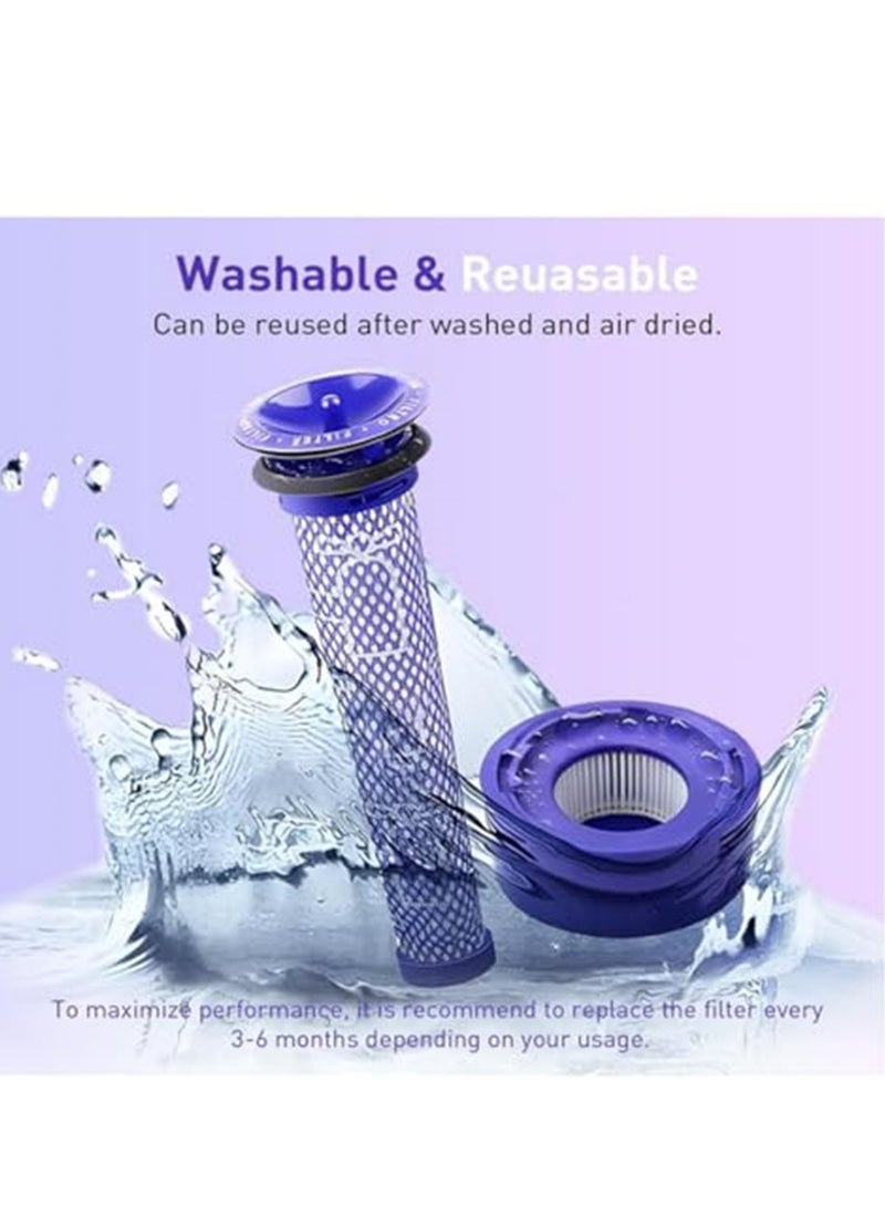 كابتن تيك Vacuum Filter Replacement Kit for Dyson V8 V7 Absolute Animal Motorhead Vacuums 3 HEPA Post Filter u0026 3 Pre Filter - Image 3