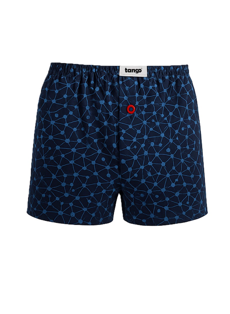 Tango Button Shorts (Pattern) Blue Web - Image 3