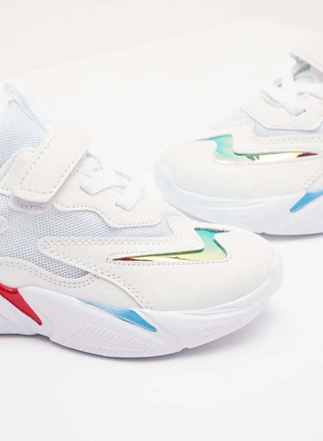 shoexpress Girls Low Top Sneakers with Hook and Loop Closure