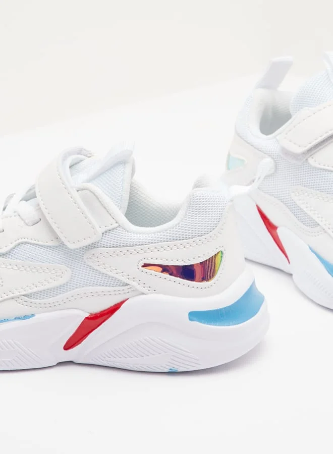 shoexpress Girls Low Top Sneakers with Hook and Loop Closure