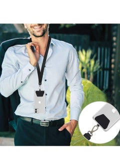 Oasisgalore 4 Pack Phone Tether Tab, Phone Strap Replacement Part for Cell Phone, Safety Lanyard Patch (Black x4)  - Image 2
