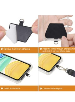 Oasisgalore 4 Pack Phone Tether Tab, Phone Strap Replacement Part for Cell Phone, Safety Lanyard Patch (Black x4)  - Image 4