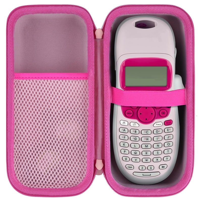 Lebakort Storage Case Compatible with DYMO LetraTag 100H / 100H Plus Handheld Label Maker (Pink Case) - Image 1