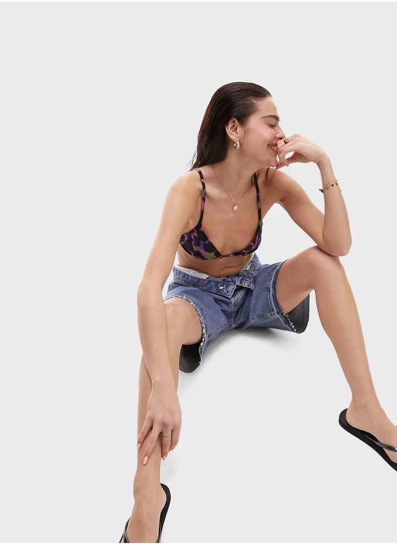 توب شوب بلوزة بيكيني مطبعة