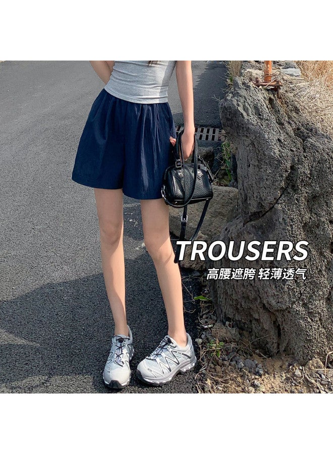 Hstyle Lightweight Breathable High-waisted Wide-leg Shorts For Women - 2025 Summer Commute Loose Versatile Slimming Sport Casual Pants - Image 2
