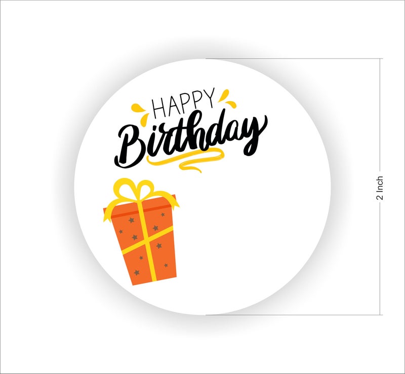 Kelenate® (Happy Birthday) Gift Tags Name Tags Stickers, Wishes Note Stickers, 80 Pieces, 2inches, Round, 5 Unique Designs, Made of Sticker Paper, Stickers Party Favors Envelope Packages Seals - Image 2