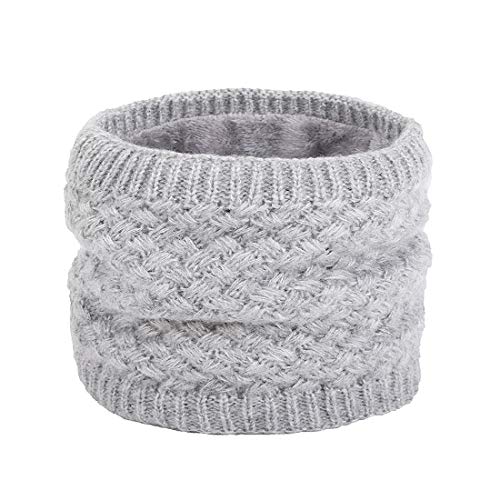 EPEIUS Kids Girls/Boys Winter Knitted Infinity Scarf Children Warm Soft Polar Fleece Neck Warmer 2 Pack,Black and Grey - Image 5