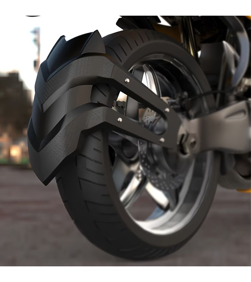 Motorcycle Rear Wheel Mudguard Black Prevent Mud Splatter Suitable Front Wheel Protection - Image 1