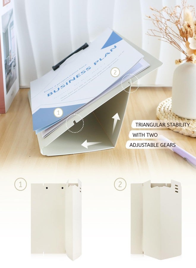 GAUENEEN Free Standing Clipboard and Desktop Stand with Adjustable Buckles Easel Back - Foldable Stand and Document Holder for School, Office and Business Use (9.37 x 12.6 inches) (White) - Image 5