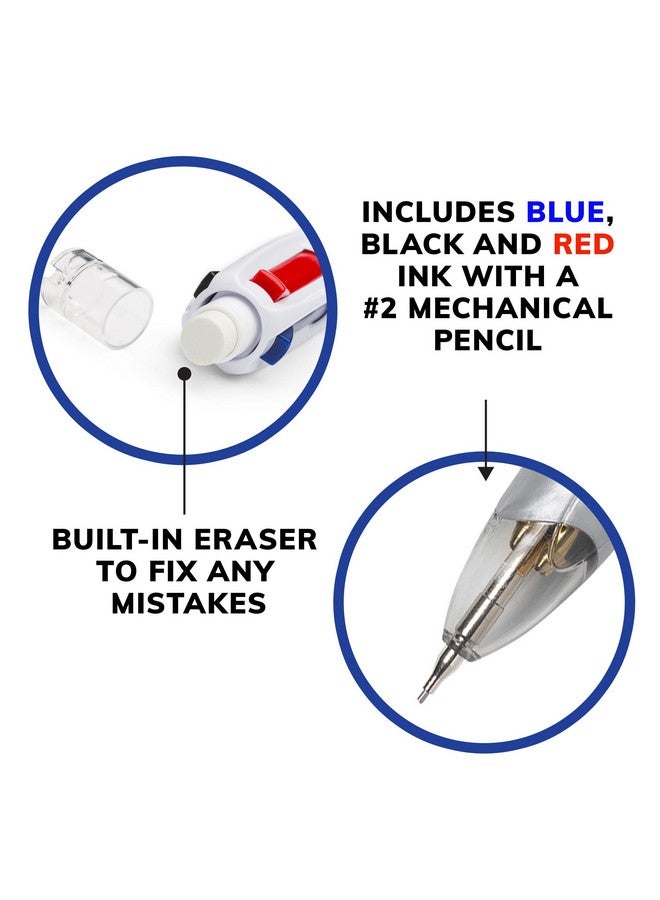 بيك أقلام حبر جاف وقلم رصاص من BIC 4 ألوان 3+1، متوسطة الرأس (1.0 مم)، ألوان متنوعة، عبوة من قطعة واحدة، أقلام للمدرسة ولوازم المكتب - Image 3